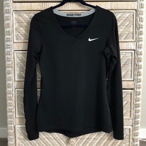Nike Pro Dri-Fit long sleeve v-neck athletic top
